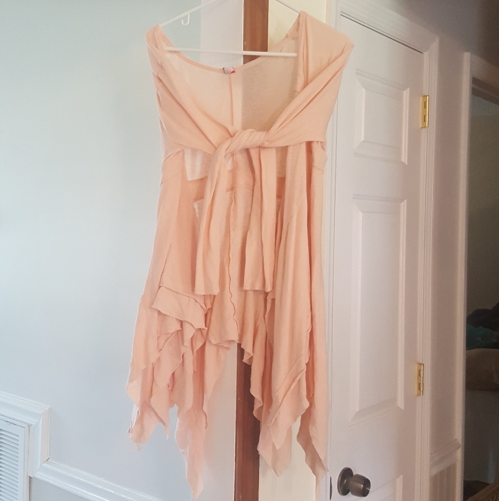 Blush Boho-style cardigan